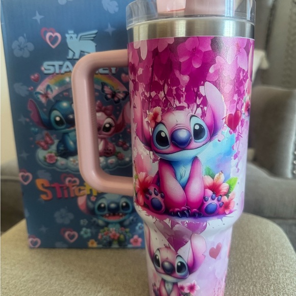 Stanley Stitch Pink and Blue 40oz Tumbler. New. - Picture 4 of 8